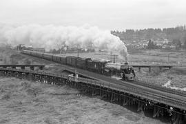 Canadian Pacific Railway steam locomotive 2860 at Chehalis Junction, Washington on March 20, 1977.