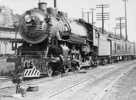 Northern Pacific steam locomotive number 2265 at Argo, Washington, circa 1935.