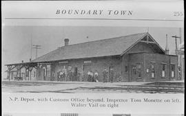 Northern Pacific station at Sumas, Washington, circa 1910.