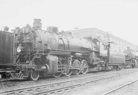 Northern Pacific steam locomotive 1839 at Brainerd, Minnesota, in 1954.