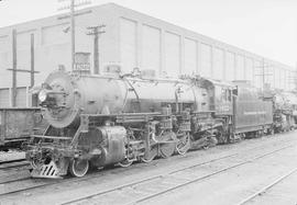 Northern Pacific steam locomotive 1822 at Brainerd, Minnesota, in 1954.