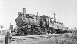 Pacific Coast Railway Steam Locomotive Number 111 at San Luis Obispo, California in 1940.