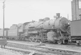 Northern Pacific steam locomotive 1702 at Brainerd, Minnesota, in 1954.