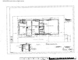 Great Northern Engineering Drawing, Depot at Opheim, Montana, 1956