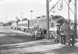 Burlington Northern diesel locomotive 6013D at Auburn, Washington in 1970.