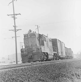 Northern Pacific diesel locomotive 239 at Tacoma-McCarver St, Washington, in 1968.