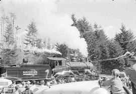 Rayonier Incorporated Steam Locomotive Number 90 at Railroad Camp, Washington in March, 1962.