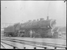 Northern Pacific steam locomotive 3015 at Tacoma, Washington, circa 1918.