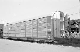 Trailer Train Company autorack car 850565 at Seattle, Washington in 1975.