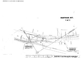 Plat Map of Great Northern Facilities at Eastham Junction, Montana, 1939