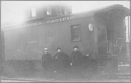 Northern Pacific Railroad Wood Caboose Number 1151, circa 1910.