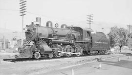 Northern Pacific steam locomotive 1356 at Missoula, Montana, in 1955.