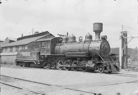 Rayonier Incorporated Steam Locomotive Number 2 at Railroad Camp, Washington, circa 1948.