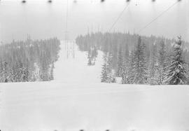 Northern Pacific power lines at Stampede, Washington, in 1959.