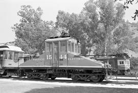 Pacific Electric Railway Company electric locomotive 1544 at Los Angeles, California on August 06...