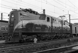 Pennsylvania Railroad electric locomotive 4872 at Washington, District of Columbia in 1951.