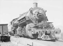 Northern Pacific steam locomotive 4003 at Bozeman, Montana, in 1943.