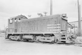 Burlington Northern diesel locomotive 203 at Tacoma, Washington in 1971.