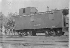 Northern Pacific Railroad Caboose, Number 1000 at Forsyth, Montana in July, 1935.