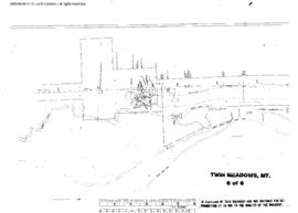 Plat Map of Great Northern Facilities at Twin Meadows, Montana, 1973