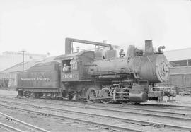 Northern Pacific steam locomotive 1061 at Brainerd, Minnesota, in 1954.