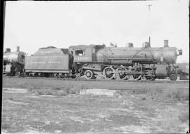 Northern Pacific steam locomotive 1916 at Forsyth, Montana, in 1935.