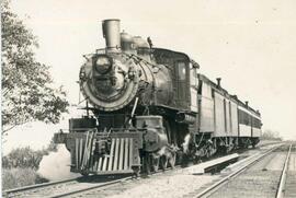 Great Northern Railway steam locomotive 1067 in Washington State, undated.