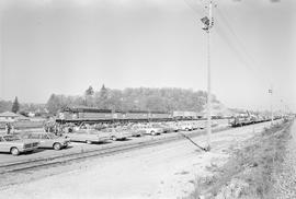 Burlington Northern diesel locomotive 6474 at South Seattle, Washington in 1971.