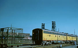 Milwaukee Road diesel locomotive 34B at Portland, Oregon in 1961.