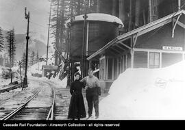 Milwaukee Road Garcia, Washington depot and water tank, undated.