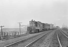 Northern Pacific diesel locomotive 239 at Black River, Washington, in 1970.