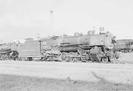 Northern Pacific steam locomotive 1769 at Glendive, Montana, in 1953.