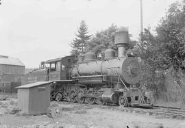 Rayonier Incorporated Steam Locomotive Number 101 at Railroad Camp, Washington in March, 1962.