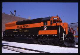 Great Northern Diesel Locomotive 400 at Mc Cook, Illinois, undated