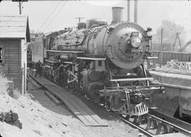 Northern Pacific steam locomotive 2609 at Missoula, Montana, in 1943.