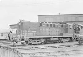 Northern Pacific diesel locomotive number 421 at Auburn, Washington, in 1968.