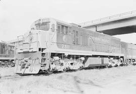 Northern Pacific diesel locomotive number 2811 at Auburn, Washington, in 1968.