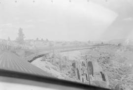 On board Northern Pacific Vista-Dome North Coast Limited near Spire Rock, Montana, in 1955.