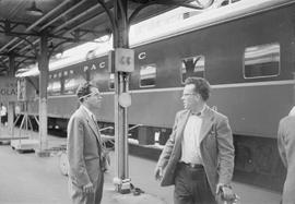 Northern Pacific Railroad Dome Coach Number 550 at Seattle, Washington in 1954.