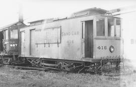 Seattle Municipal Railway Number 416 at the Georgetown carbarn, Seattle, Washington, 1939.