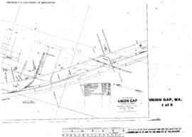 Plat Map of Northern Pacific Facilities at Union Gap, Washington, 1947