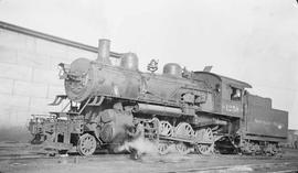 Northern Pacific steam locomotive 1258 at Yakima, Washington, in 1934.