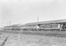 Burlington Northern diesel locomotive 6623 at Auburn, Washington in 1970.