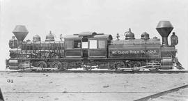 Mccloud River Railroad Steam Locomotive Number 6 at Philadelphia, Pennsylvania in 1900.