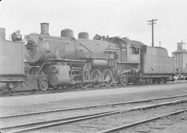 Northern Pacific steam locomotive 1672 at South Tacoma, Washington, in 1948.