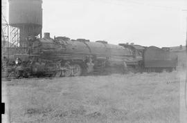 Northern Pacific steam locomotive 5010 at Dickinson, North Dakota, in 1946.