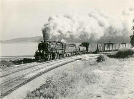 Great Northern Railway steam locomotive 2050 at Ballard, Washington in 1949.