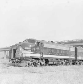 Northern Pacific diesel locomotive number 7001 at Auburn, Washington, in 1967.