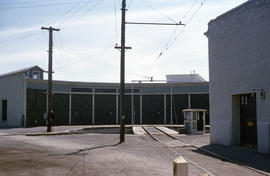 Butte, Anaconda and Pacific Railroad roundhouse at Butte, Montana in 1964.