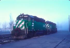 Burlington Northern 2084, Burlington Northern 1783 at Bellingham, Washington in 1990.